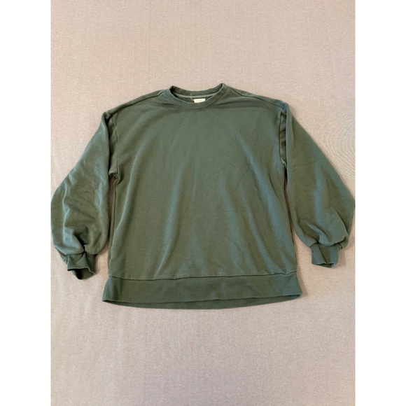 Women's Pilcro Sweatshirt bubble sleeves in green oversized S/M - Picture 6 of 10
